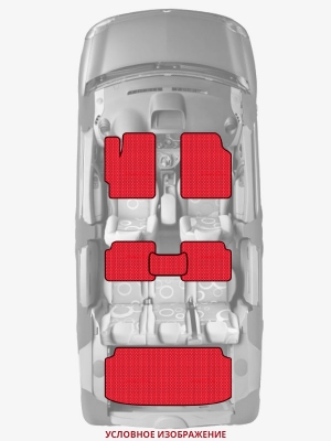 ЭВА коврики «Queen Lux» комплект для Mitsubishi Space Wagon